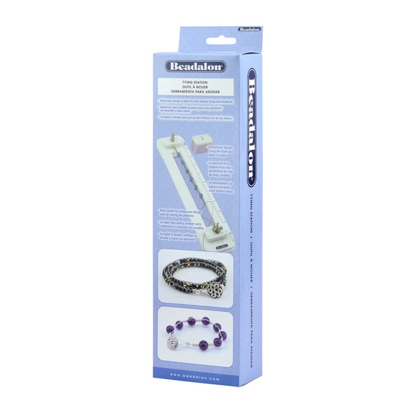 Station de liage en acrylique Beadalon® avec fixation supplémentaire en mousse