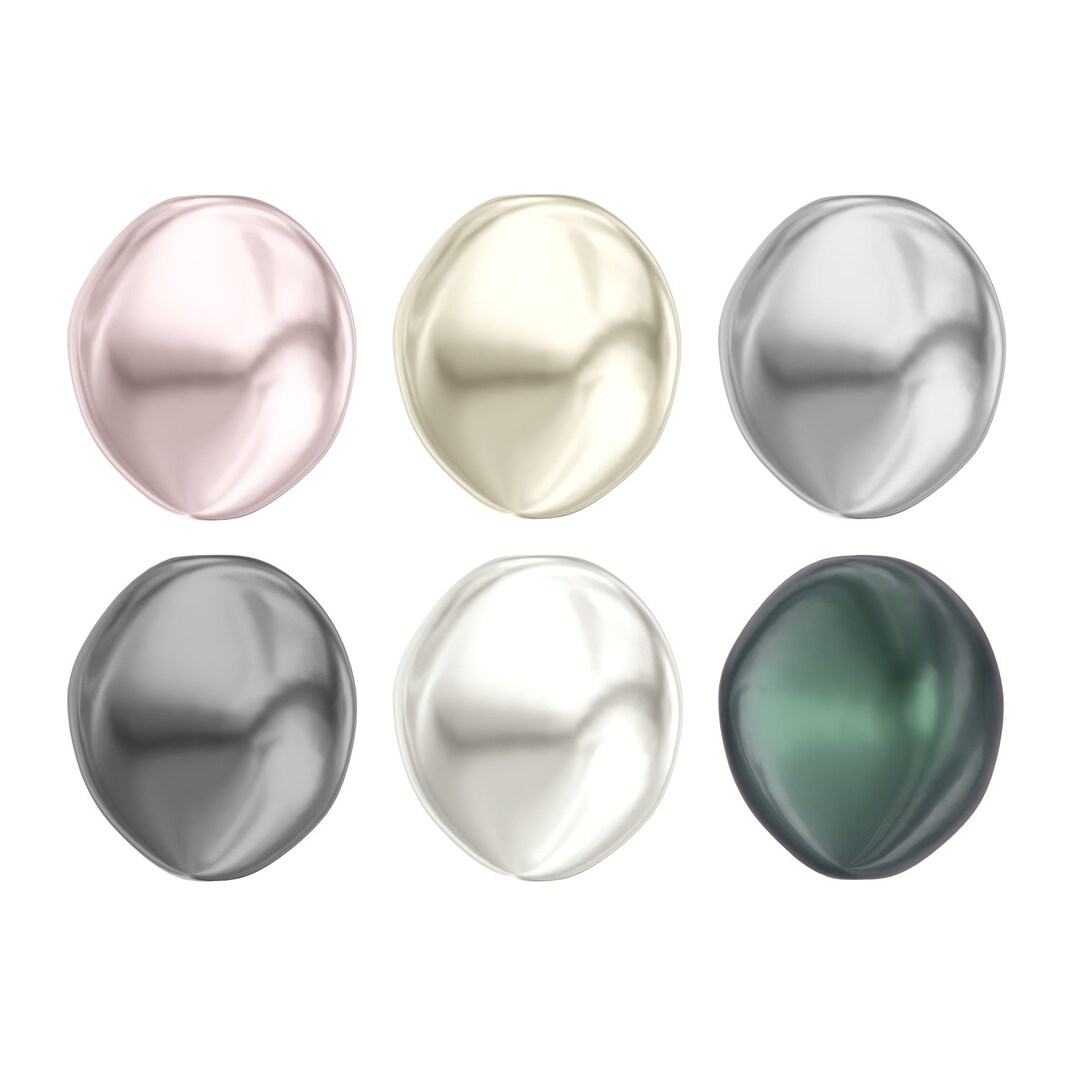 5842 Baroque Coin Primero Crystals Pearls - Fully Drilled Crystal ...