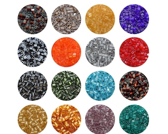 Cuentas de vidrio pequeñas japonesas originales de 3 mm, totalmente perforadas.