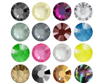 PRIMERO Crystal 2038 Round Rose Highest Quality Flat Back HOTFIX Rhinestones - Made in Austria - Crystal Colors - Crystal For Hot Gluing