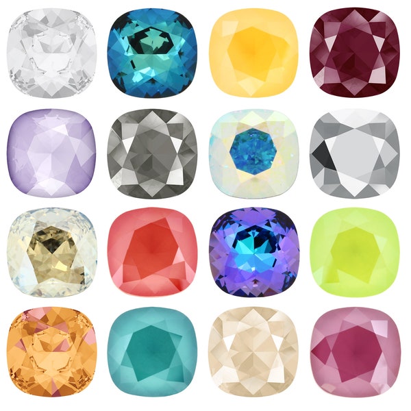 PRIMERO Crystals 4470 Square - Highest Quality Fancy Stones - Made in Austria - Various Crystal Colors - Pointed Back Fancy Stones Crystals