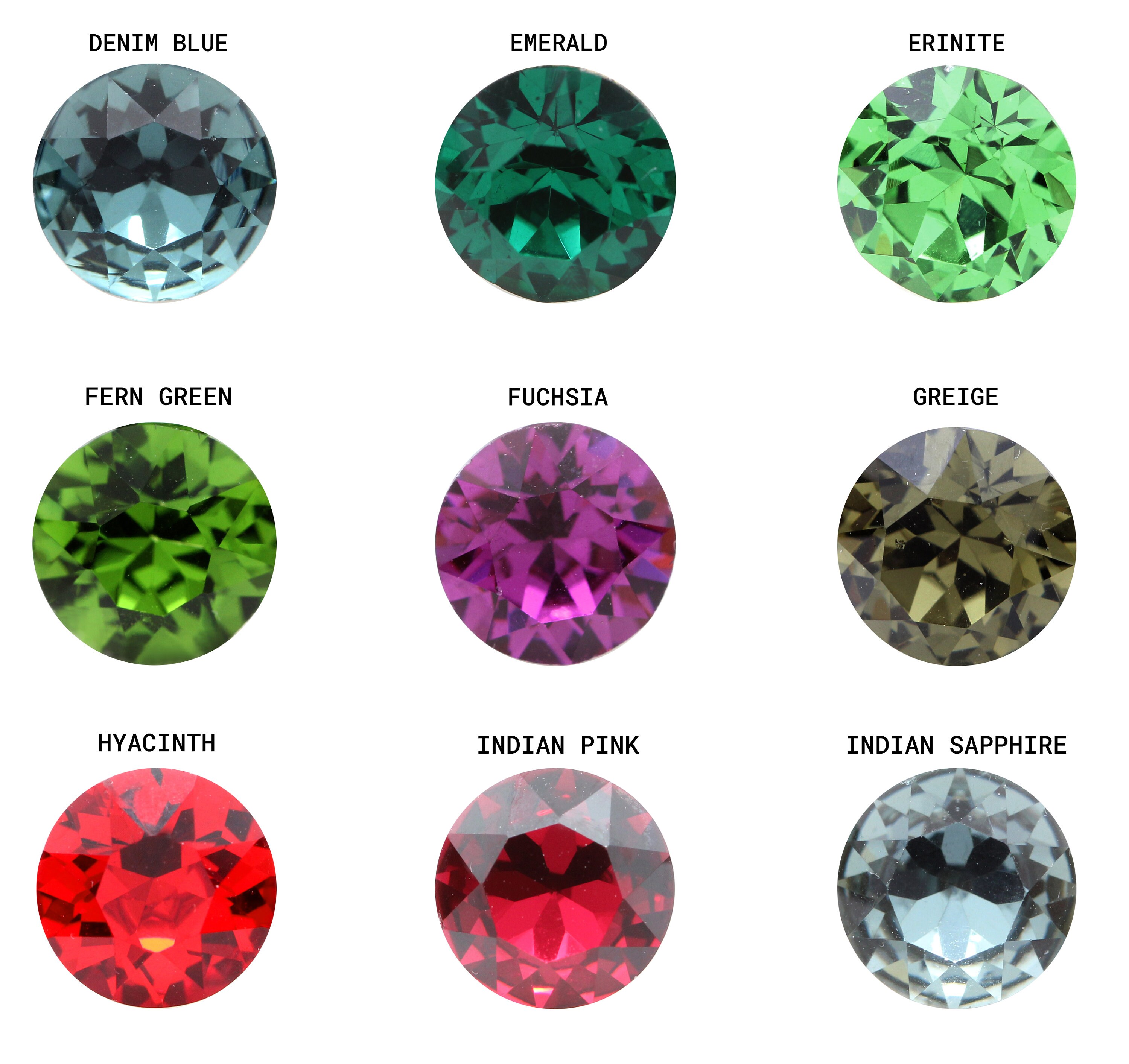 Round Austrian Crystals PRIMERO 1088 Chaton Round Stones Crystals – Many Colors Available Chatons Round Stones - Foto 6