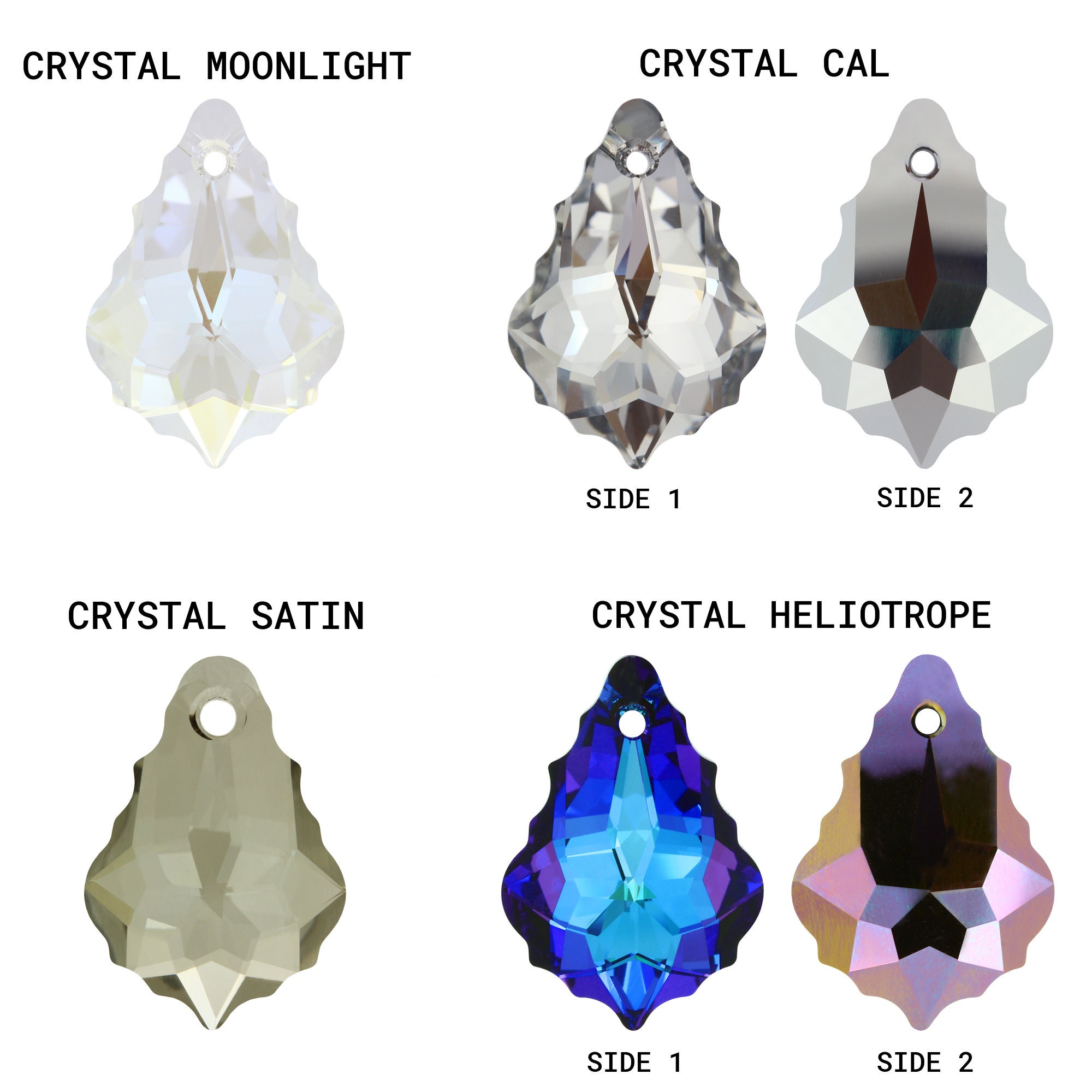 PRIMERO Crystal 6090 Baroque Pendants for Making Jewelry 