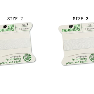 Griffin High Performance Bead Cord with Needle - White (2m/6.5ft) image 4
