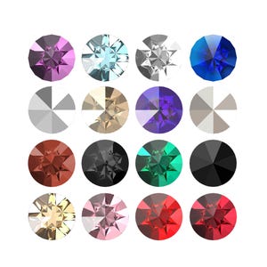 1185 Chaton Primero Crystals Round Stones - Swarovski Alternative - Various Crystal Colors - Pointed Back Round Crystals for making Jewelry