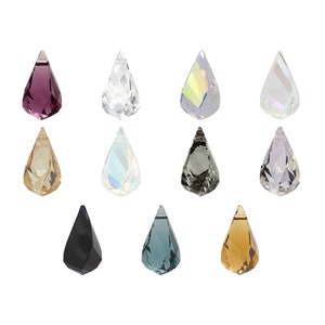 6020 Helix Primero Crystals Pendants - Swarovski Alternative - Center Drilled Helix Shape Crystal Pendants - for Jewelry Making