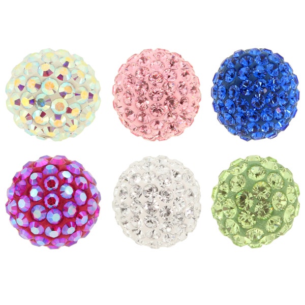 PRIMERO Crystals 86301 BeCharmed Pavé Ball - Highest Quality Crystals - Made in Austria - Drilled Half Hole Beads for gluing - Make Jewelry