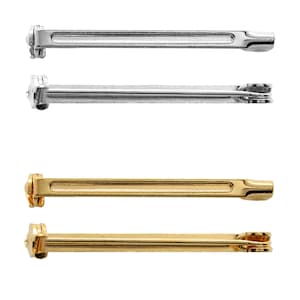IJzeren metalen veiligheidsspelden achterkant - brochebasis - 26 mm, 32 mm maten - goud, verzilvering - pakket bevat 2 stuks - bevindingen sieraden maken