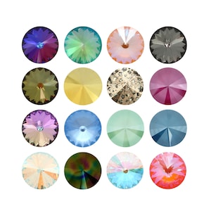 1122 pierres rondes cristaux Rivoli Primero - Alternative Swarovski - Différentes couleurs de cristal - Cristaux ronds à dos pointu pour la fabrication de bijoux