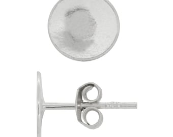 Pendientes de plata 925, 1 par, para pegar en forma de rosa, parte trasera plana, sin cristales Hotfix, pendientes, accesorios de joyería