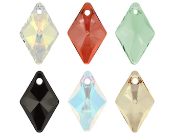 PRIMERO Crystals 6320 Rhombus - Highest Quality Crystal Pendants - Made in Austria - Center Drilled Rhombus Pendants - for Jewelry Making