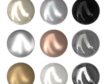 Swarovski 2081/2 Cabochon Round Flat Back Hotfix - Loose Swarovski Rhinestones for Nail Art, Embellishment, Crafts