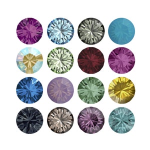 1028 Chaton Primero Crystals Round Stones - Swarovski Alternative - Various Crystal Colors - Pointed Back Round Crystals for making Jewelry