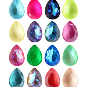 AUREA Crystals A4320 Pear Drop - Fancy Stones Crystals - Different Colors - Crystal Rhinestones - Popular Pear Shape - Jewelry Making