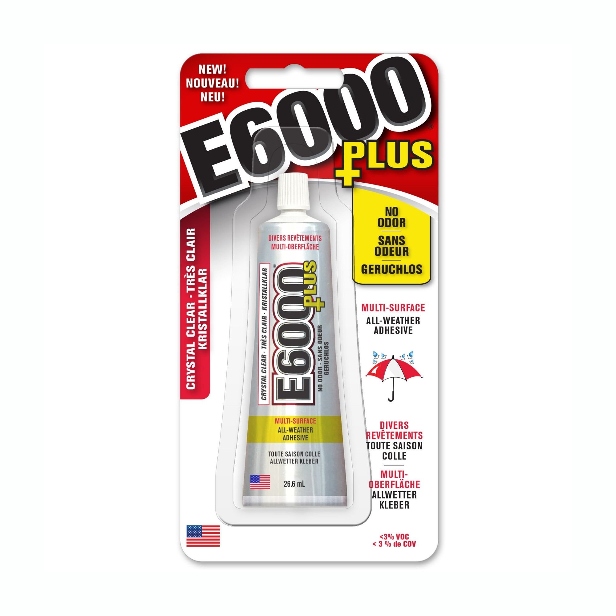 E6000 Plus 1.9 oz All-Weather Adhesive, Clear