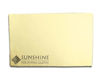 Paño de pulido BeadSmith Sunshine: Limpiador de joyas, metales y vidrio (19 x 13 cm)
