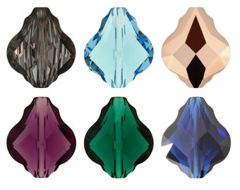 PRIMERO Crystals 5058 Barock – Vollständig gebohrte Perlen höchster Qualität – Hergestellt in Österreich – Kristallfarben – Beliebte Perlen – Perlen in Barockform