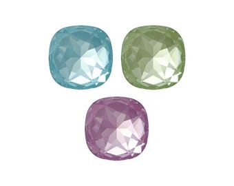 Swarovski 4487 Cushion Square Fancy Stones 27mm - Loose Swarovski Crystals for Jewelry Making, Embroidery, Sewing