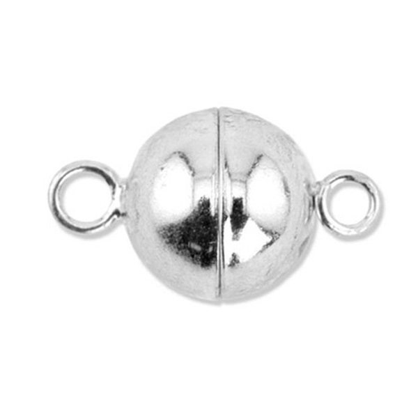 Fermoirs magnétiques ronds Beadalon® - 6 mm ou 8 mm - 2 pièces - Accessoires de fabrication de bijoux plaqués or ou argent - Extrémités de raccordement