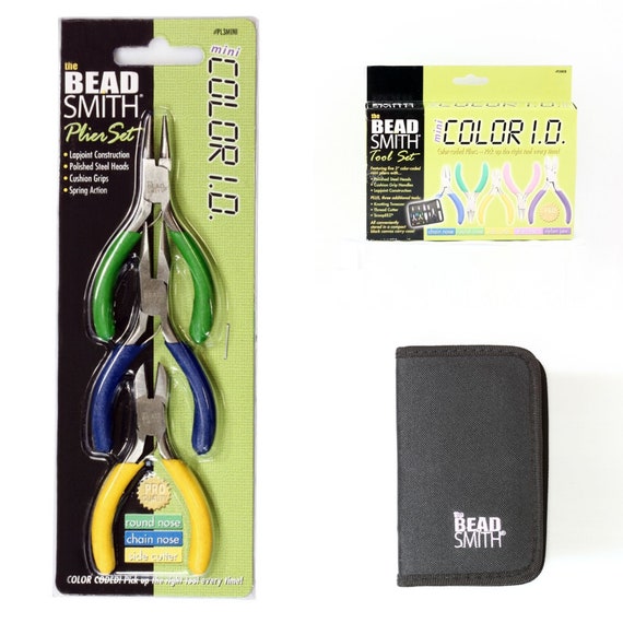 Beadsmith® Mini COLOR I.D. Super Economy Small Pliers Set/kit for Jewelry  Making Compact Tools for Traveling Creators 
