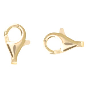 925 Silver Lobster Trigger Clasps Connectors Different sizes and platings Jewelry Making Findings Gold plated