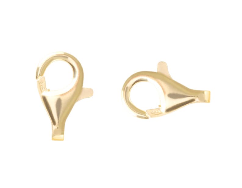 925 Silver Lobster Trigger Clasps Connectors Different sizes and platings Jewelry Making Findings Gold plated