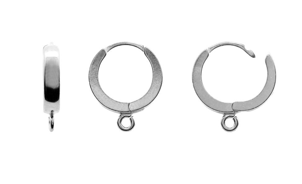 BZO 5, Hoop leverback earring findings, sterling silver 925 - SILVEXCRAFT