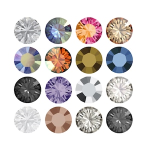 1028 Chaton Primero Crystals Round Stones - Swarovski Alternative - Various Crystal Colors - Pointed Back Round Crystals for making Jewelry