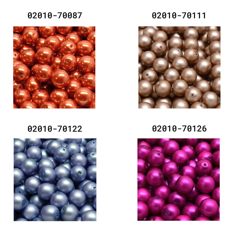 Rutkovsky 111-19001 Round Druck Pressed Glass Beads 3mm, 4mm, 6mm, 8mm, 10mm Sizes Bead Packs in Grams Czech Glass Many Colors image 6