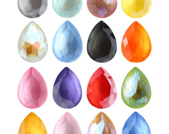 AUREA Crystals A4320 Pear Drop - Fancy Stones Crystals - Various Colors - Crystal Rhinestones - Popular Pear Shape - Jewelry Making