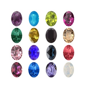 4120 Oval Primero Crystals Fancy Stones - Swarovski Alternative - Kristallfarben - Kristalle zur Schmuckherstellung, zum Fassen von Steinen, zum Kleben