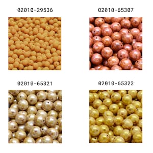 Rutkovsky 111-19001 Round Druck Pressed Glass Beads 3mm, 4mm, 6mm, 8mm, 10mm Sizes Bead Packs in Grams Czech Glass Many Colors image 2