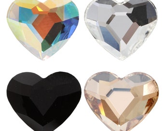 PRECIOSA Crystals 438 18 301 Heart MAXIMA Flat Backs NO Hotfix Rhinestones - Genuine - Popular colors & sizes - For gluing and embellishing
