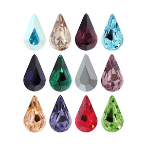 Preciosa Pear MAXIMA Fancy Stones - Genuine Preciosa Crystals - for Jewelry Making, Stone Setting, Gluing - Popular Pear Shape