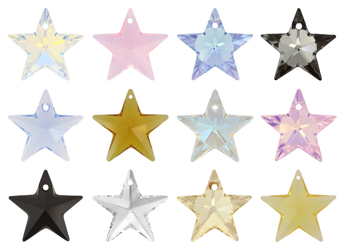 Swarovski Crystal 6714 Star Pendants - Genuine - Many colors availabl…