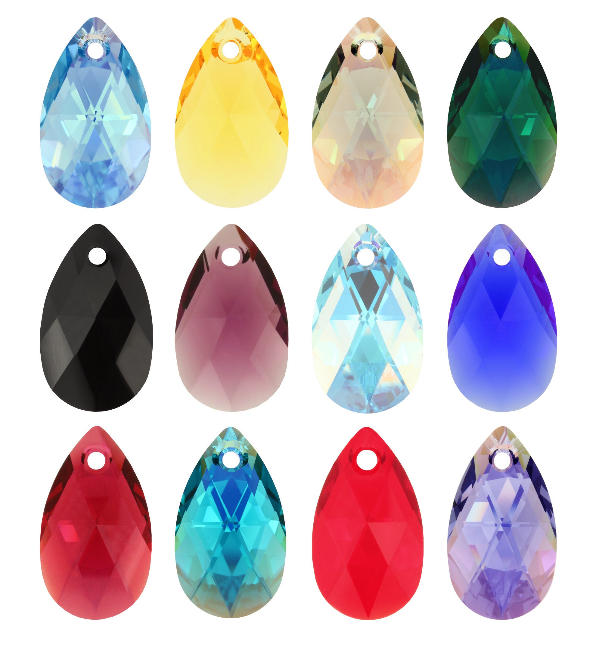 Swarovski Crystal 6106 Pear Pendants - Genuine - 16mm and 22mm sizes …