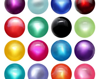 POLARIS Lucido Round Beads Fully Drilled - 6mm, 8mm, 10mm, 12mm - Different Colors - Hole Size 1.9mm - Special Luminous Inner Glow Beads