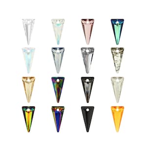 6480 Spike Primero Crystals Pendants - Swarovski Alternative - Center Drilled Spike Shape Crystal Pendants - for Jewelry Making