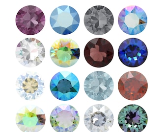 PRIMERO Crystals 1088 Chaton - Highest Quality Round Stones - Made in Austria - UNFOILED Crystals - Pointed Back Crystals - Chaton Shape