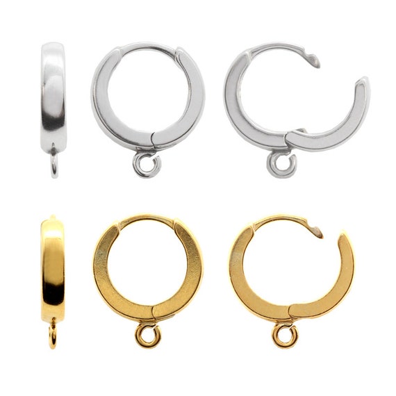 19x10mm Silver Plated LEVERBACK Earrings w/ Open Ring