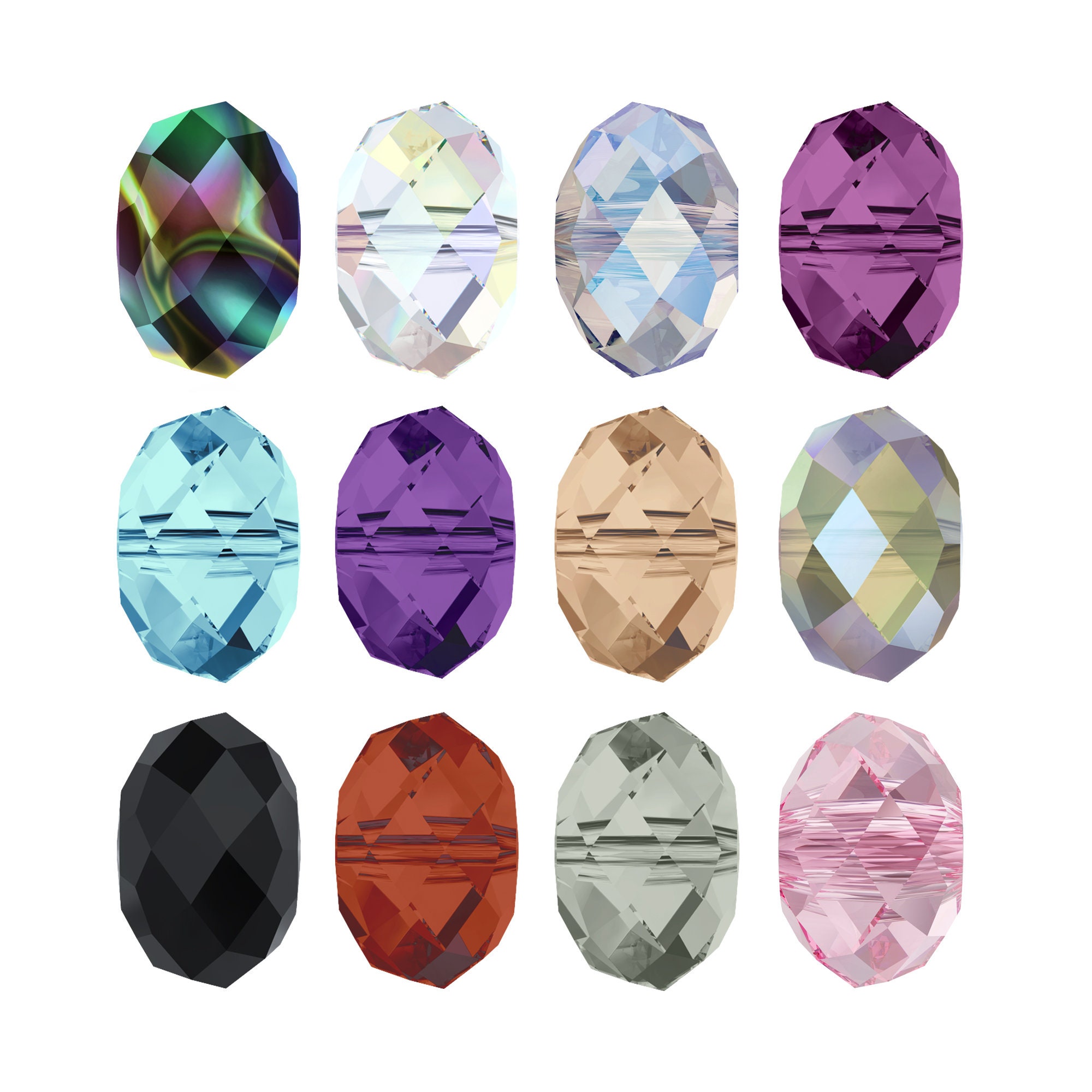 PRIMERO Crystals 5040 Briolette Fully Drilled Beads Made in