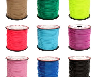 Cordón plano de plástico PVC REXLACE® - Muchos colores diferentes - Carrete con cordón de 100 yardas (91 m) - 2,35 mm x 0,76 mm - para aplicaciones de manualidades y pasatiempos