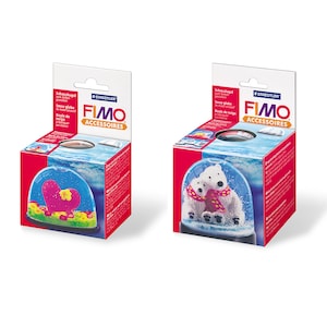 FIMO® Accessories Snow Globes with transparent top - To Make Oneself - Oval or Round Shapes - Use with all oven-hardening modelling clay