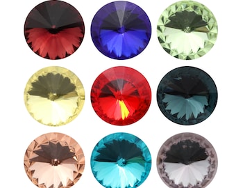 A1122 Rivoli Crystals: Round Stones Pointed Back, Aurea Crystals for Jewelry Making