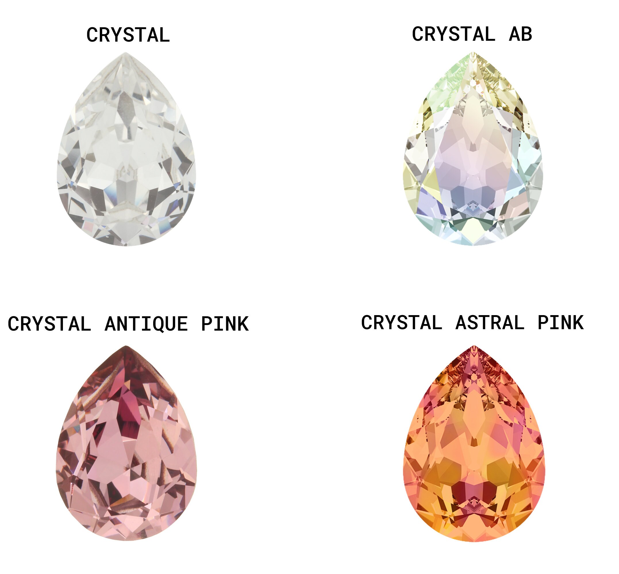 Swarovski Crystal 4320 Pear Fancy 
