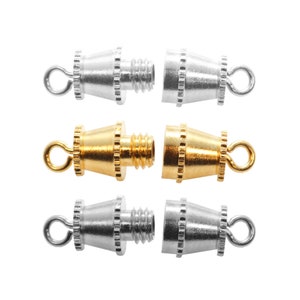 Brass Metal Clasps/ Connectors - 17x5.5mm Size - 1 piece -Gold, Rhodium, Silver plated - Jewelry Making Findings - Connecting End Parts