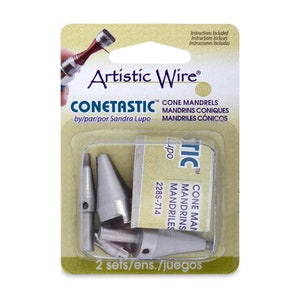 Artistic Wire® Conetastic™ Hourglass Mandrels 2 Sets - For Creating Bead Cones, Caps & Other Custom Findings - Wire wrapping tool