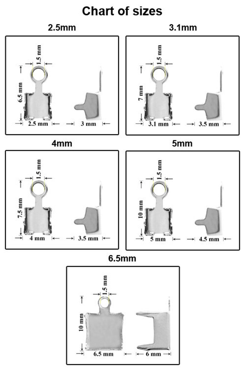 Terminators d'extrémités de cupchain en métal pour cupchains avec cristaux de pierres rondes en forme de chaton PP14, PP18, PP24, PP32, SS29 Résultats image 2