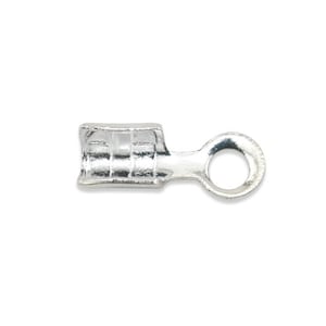 Beadalon® Fold-Over Cord Ends - Silver Plated - Available in 4mm and 6.7mm - Choose Size & Quantity - Base metal findings - Jewelry making