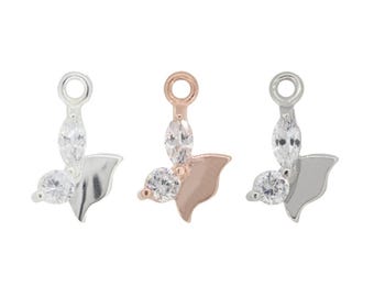 1 CIONDOLO GRANDE APERTO ARGENTO STERLING 925 PIZZICO CAUZIONE - Foto 3